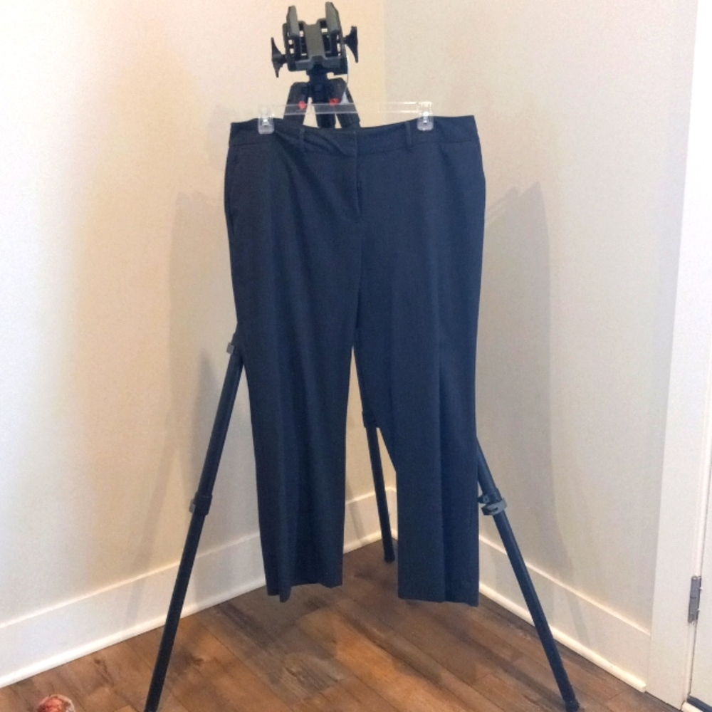 Dark Grey Liz Clairborne Career Trousers. Size 18WS. Inseam 30 inches.